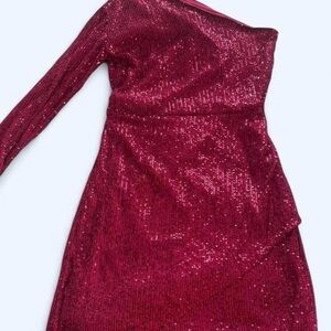 Aqua Sparkling Fuchsia Mini Dress
